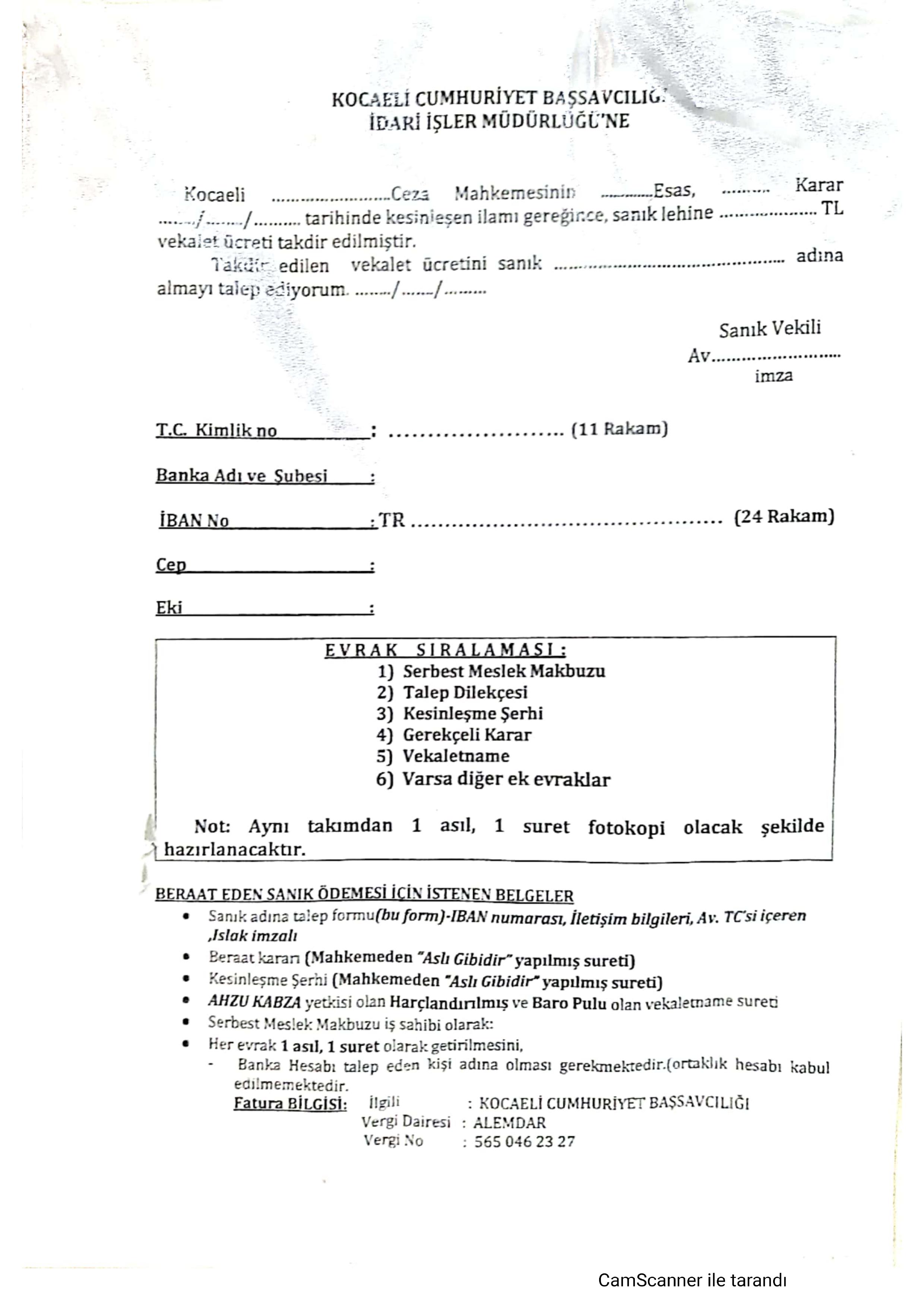 Kocaeli Beraat Eden Sank Lehine Vekalet creti stenen Dileke rnei